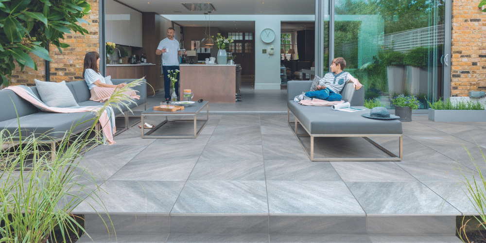 Connect your indoor and outdoor space with Porcelain paving