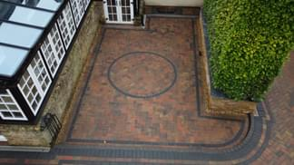 Concrete block paving driveway