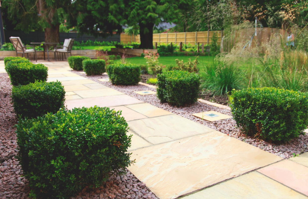 Natural Sandstone used as a garden path
