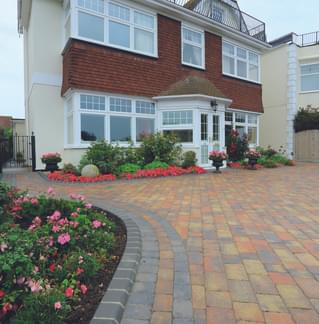Concrete block paving driveway
