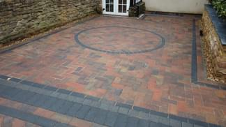 Concrete block paving used on a driveway