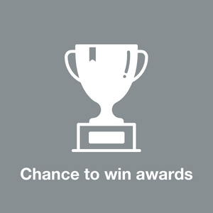 a logo of an award and the caption chance to win awards