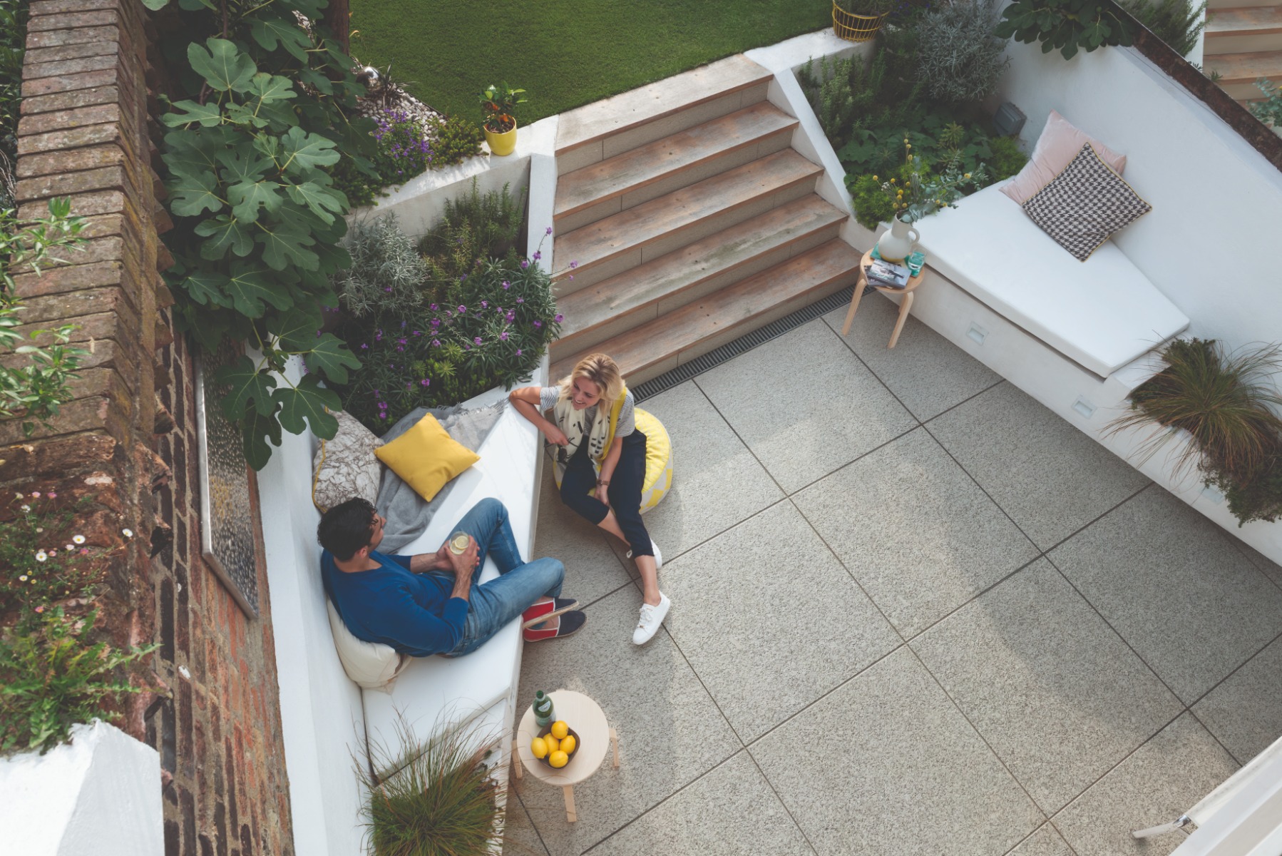 bradstone installer laying patio