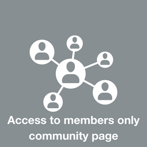 a logo of connected people with the caption access to members only community page
